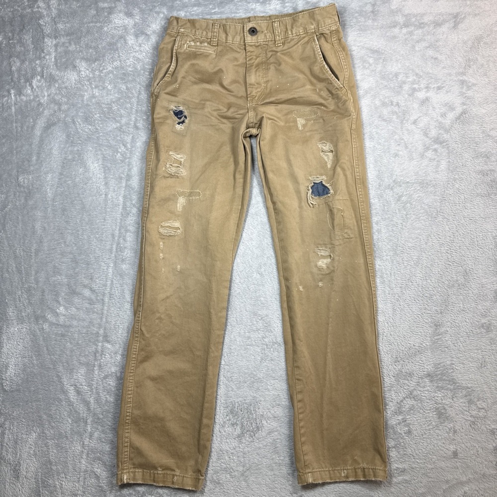 American Eagle Lived In Khakis Pants Men 29X32 (Fits 30X30) Tan Slim Straight